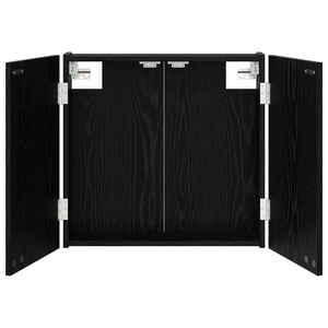 vidaXL Dartboard Cabinet Black Oak 56 x 12 x 53.5 cm Engineered Wood