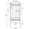 vidaXL Fence Gate Assen with Arched Top Steel 102x200 cm Black