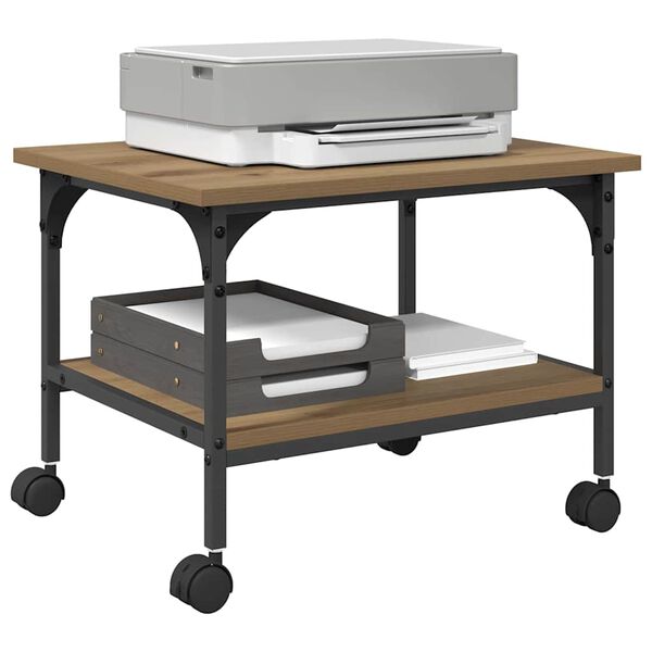 vidaXL Printer Stand Artisan Oak 50 x 40 x 38 cm Engineered Wood