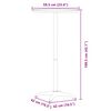 vidaXL Outdoor Bar Table Height Adjustable Ø59.5x70/109.5 cm Aluminium