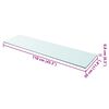 vidaXL Shelf Panel Glass Clear 110x30 cm