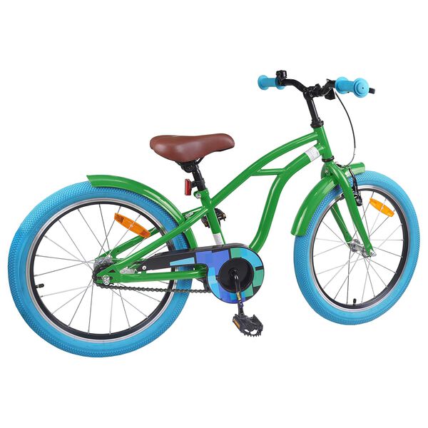 vidaXL Kids Bike 18'' for 5-7 Years Old Green