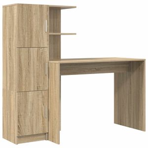 vidaXL Desk Sonoma Oak 133.5 x 50 x 124 cm 2 pcs