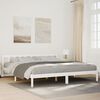 vidaXL Extra Long Bed Frame without Mattress White 180x210 cm Solid Wood Pine