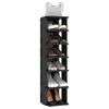 vidaXL Shoe Cabinets 2 pcs High Gloss Black 27.5x27x102 cm