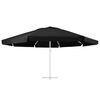 vidaXL Replacement Fabric for Outdoor Parasol Black 610 cm
