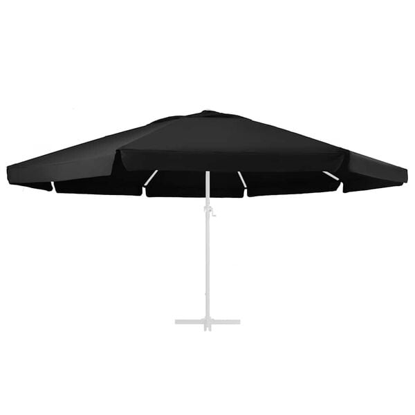 vidaXL Replacement Fabric for Outdoor Parasol Black 610 cm