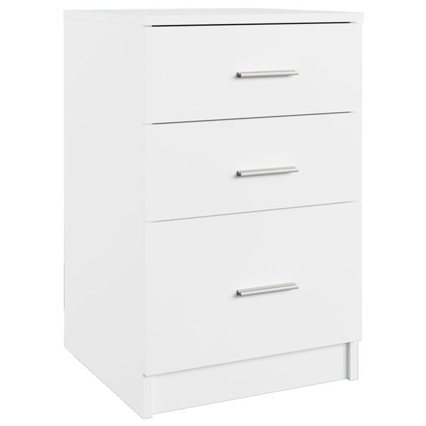 vidaXL Bed Cabinet White 40x40x63 cm Engineered Wood