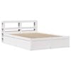 vidaXL Bed Frame with Headboard White 135x190 cm Double Solid Wood Pine