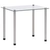 vidaXL Nesting Tables 3 pcs Transparent Tempered Glass