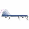 vidaXL Folding Sun Lounger 2 pcs Blue 188 x 57 x 86.5 cm Polyester