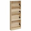vidaXL Shoe Cabinet Oak 59x17x150 cm Engineered Wood