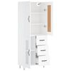 vidaXL Highboard White 69.5x34x180 cm Engineered Wood