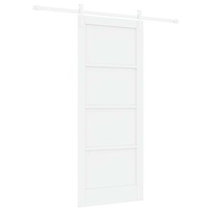 vidaXL Sliding Door ORKDAL 83 x 202 cm Solid Pine Wood White