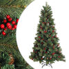 vidaXL Artificial Hinged Christmas Tree 150 cm PVC and Metal Green