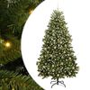 vidaXL Artificial Christmas Tree 210 cm 300 LEDs Warm White Green