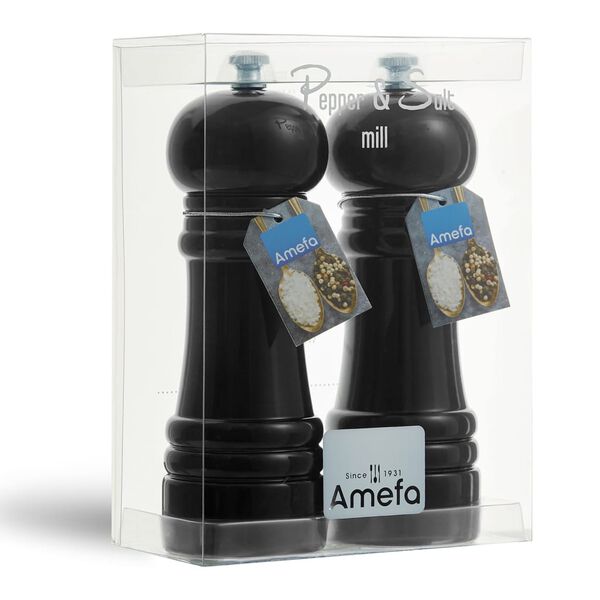 Amefa Pepper and Salt Mill 15 cm 2 pcs Black