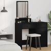 vidaXL Dressing Table Black Oak 50 x 41 x 140 cm Engineered Wood