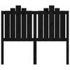 vidaXL Bed Headboard Black 126x4x110 cm Solid Wood Pine