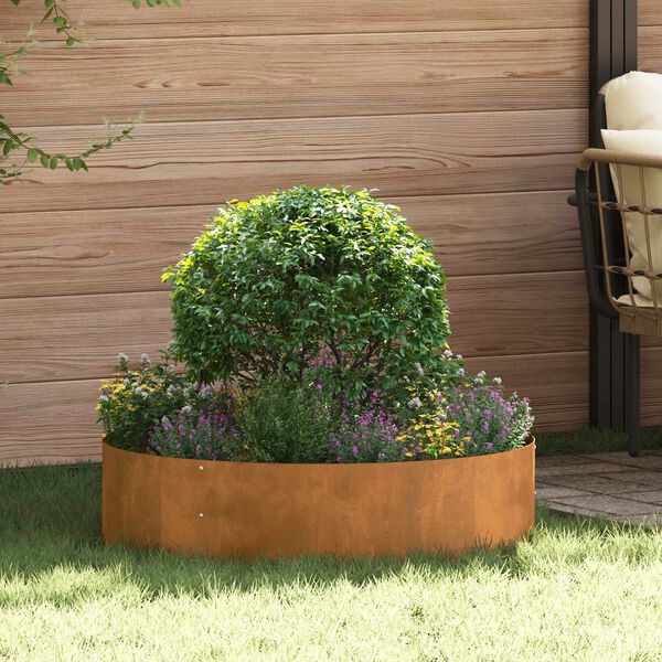 vidaXL Garden Planter 5 pcs Brown 80 x 80 x 20 cm Weathering Steel