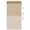vidaXL Roller Blind with Curtains Manual Nature 120 x 220 cm Bamboo