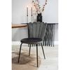 Venture Home Dining Chairs 2 pcs Limhamn Velvet Black and Grey