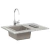 vidaXL Sink Grey 670 x 460 mm 80% Quartz and 20% Resin