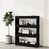 vidaXL Book Cabinet/Room Divider Black 80x30x103 cm Engineered wood