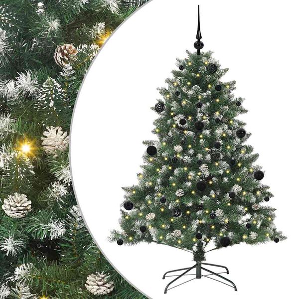 vidaXL Artificial Christmas Tree with 150 LEDs with Stand Green 150 cm