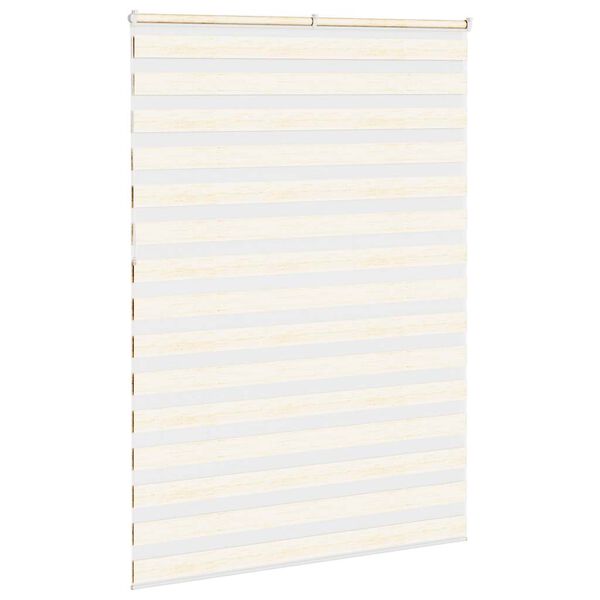 vidaXL Zebra Blind Marble Beige 165x230 cm Fabric Width 160.9 cm Polyester