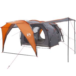 vidaXL Tunnel Tent 6-Person Grey and Orange