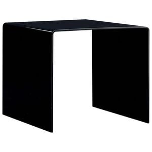 vidaXL Coffee Table | Black | Toughened Safety Glass | 50x50x45 cm