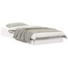 vidaXL Bed Frame White 90 x 200 cm Solid Pine Wood