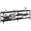 vidaXL TV Cabinet Black Oak 160 x 30 x 50 cm Engineered Wood and Iron