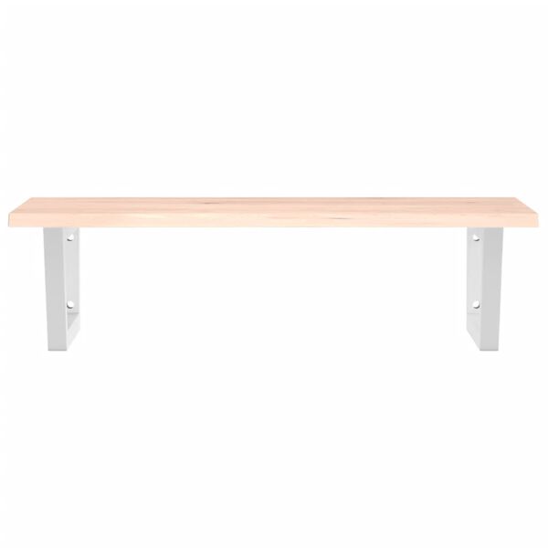 vidaXL Basin Shelf Wall Mounted Steel and Solid Wood Oak