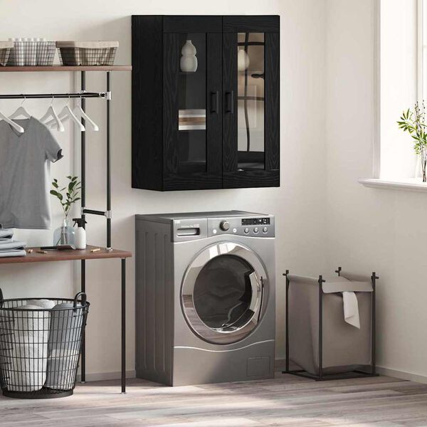 vidaXL Sideboard Black Oak 69.5 x 34 x 90 cm Engineered Wood