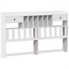 vidaXL Bookcase Bed without Mattress White 180x200 cm Super King Solid Wood Pine