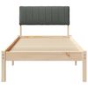 vidaXL Bed frame Brown and dark grey 80 x 200 cm Solid pine wood