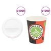 vidaXL Paper Coffee Cups with Lids 1000 pcs 8oz 240ml