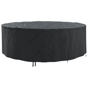 vidaXL Furniture Cover 279 x 279 x 71 cm 600D Oxford Fbric Round Black