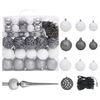 vidaXL Artificial Pre-lit Christmas Tree with Ball Set L 240 cm White