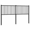 vidaXL Metal Replace Headboard Black 150 cm