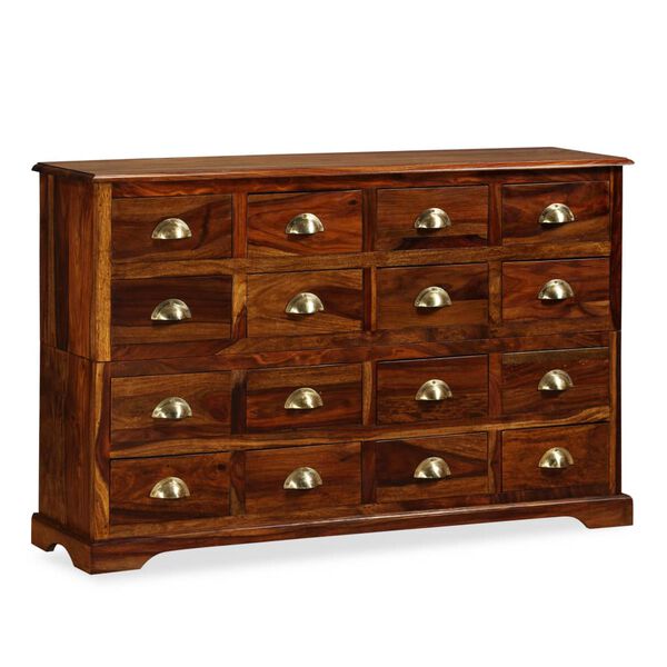 vidaXL Chest of Drawer 120x30x75 cm Solid Acacia Wood