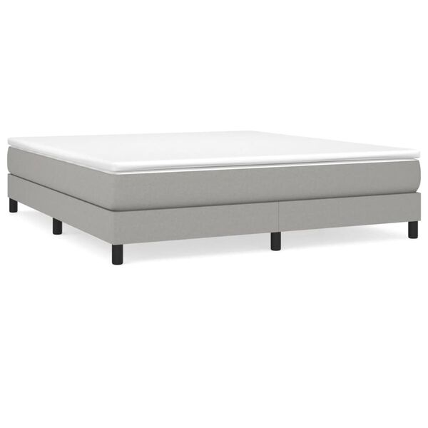 vidaXL Box Spring Bed Frame Light Grey Super King Fabric (UK/IE/FI/NO only)