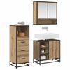 vidaXL Bathroom Furniture Set 3 pcs Artisan oak Engineered wood