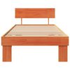 vidaXL Bed Frame with Headboard Wax Brown 75 x 190 cm Solid Pine Wood