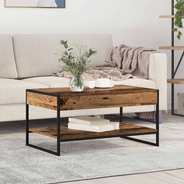 vidaXL Coffee Table Old Wood 80 x 50 x 40 cm Engineered Wood