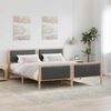 vidaXL Bed frame Brown and dark grey 180 x 200 cm Solid pine wood