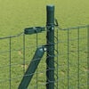 vidaXL Fence Post 13 pcs Green Steel