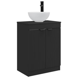vidaXL Bathroom Vanity with Sink Black 54 x 35 x 83 cm Engineered Wood